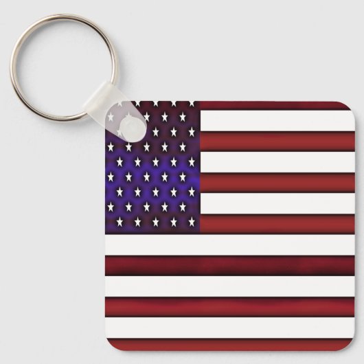 Moderne amerikanische Flagge Schlüsselanhänger (Vorderseite)
