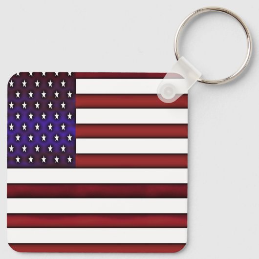 Moderne amerikanische Flagge Schlüsselanhänger (Rückseite)