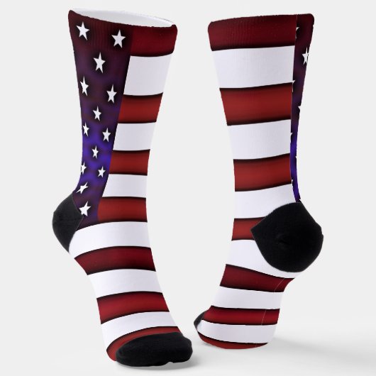 Moderne amerikanische Flagge Socken (Gewinkelt)