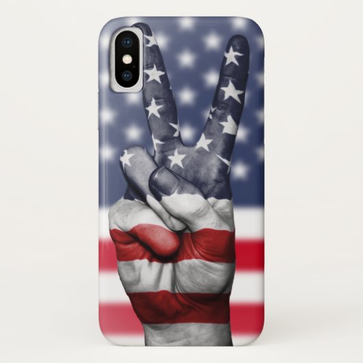 Moderne amerikanische Flagge und Flügel Case-Mate iPhone Hülle (Rückseite)