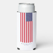 Moderne amerikanische Flagge US 4. Juli Sterne Str Selters Dosenkühler (Seltzer Vorderseite)