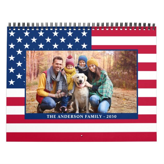 Moderne amerikanische Flaggen Patriotische Fotos Kalender (Titelbild)