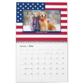 Moderne amerikanische Flaggen Patriotische Fotos Kalender (Jan 2026)