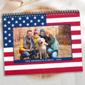 Moderne amerikanische Flaggen Patriotische Fotos Kalender