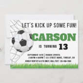 Moderne amerikanische Fußball Ball Sports Geburtst Einladung (Vorderseite)