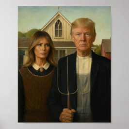 Moderne amerikanische Gotik - Trump & Melania Paro Poster