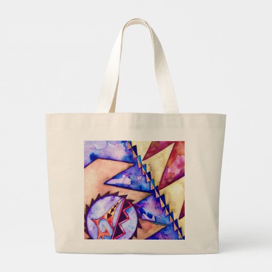 Moderne amerikanische Korbdecke Design Totbeutel Jumbo Stoffbeutel (Rückseite)