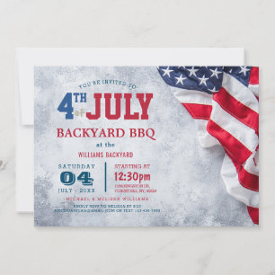 Moderne Amerikanische Unabhängigkeitstag GRILLEN I Einladung