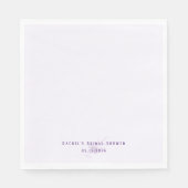 Moderne Amethyst Minimale Florale Brautparty  Serviette (Vorderseite)
