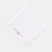 Moderne Amethyst Minimale Florale Brautparty  Serviette (Ecke)