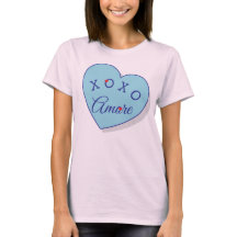 Moderne Amore XOXO Valentinstag Mode-Shirt