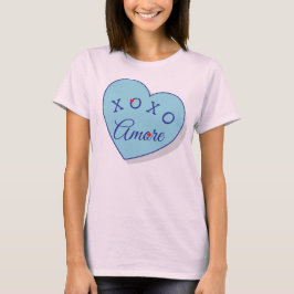 Moderne Amore XOXO Valentinstag Mode-Shirt T-Shirt
