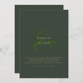 Moderne Ampere und Hochzeitsstipendium - QR-UAWG Einladung (Vorne/Hinten)