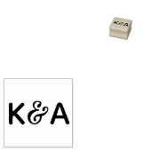 Moderne Ampersand-Initialen für Hochzeitssaison Gummistempel (Stempel)