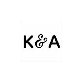 Moderne Ampersand-Initialen für Hochzeitssaison Gummistempel (Prägung)