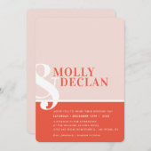 MODERNE AMPERSAND Typografie Einladung (Vorne/Hinten)