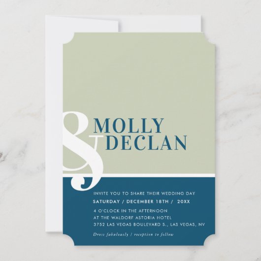 MODERNE AMPERSAND Typografie Einladung (Vorderseite)