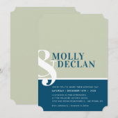 MODERNE AMPERSAND Typografie Einladung (Vorne/Hinten)
