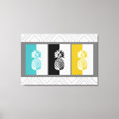 Moderne Ananas farbenfrohe Canvas Print Leinwanddruck (Vorderseite)