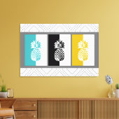 Moderne Ananas farbenfrohe Canvas Print Leinwanddruck (Insitu (Wohnzimmer))