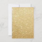 Moderne Ananas Gold Tropical Wedding RSVP (Rückseite)