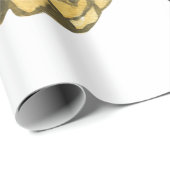 Moderne Ananas mit Aquarellfarbe & positives Zitat Geschenkpapier (Rolleneckpunkt)