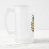 Moderne Ananas mit Aquarellfarbe & positives Zitat Mattglas Bierglas (Links)