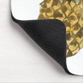 Moderne Ananas mit Aquarellfarbe & positives Zitat Mousepad (Ecke)