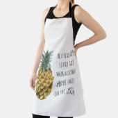 Moderne Ananas mit Aquarellfarbe & positives Zitat Schürze (InSitu)