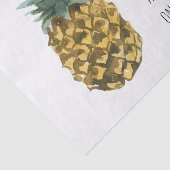 Moderne Ananas mit Aquarellfarbe & positives Zitat Seidenpapier (Ausschnitt)