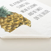 Moderne Ananas mit Aquarellfarbe & positives Zitat Sherpadecke (3/4)