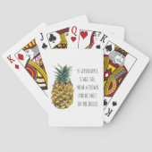 Moderne Ananas mit Aquarellfarbe & positives Zitat Spielkarten (Rückseite)