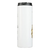 Moderne Ananas mit Aquarellfarbe & positives Zitat Thermosbecher (Rückseite)