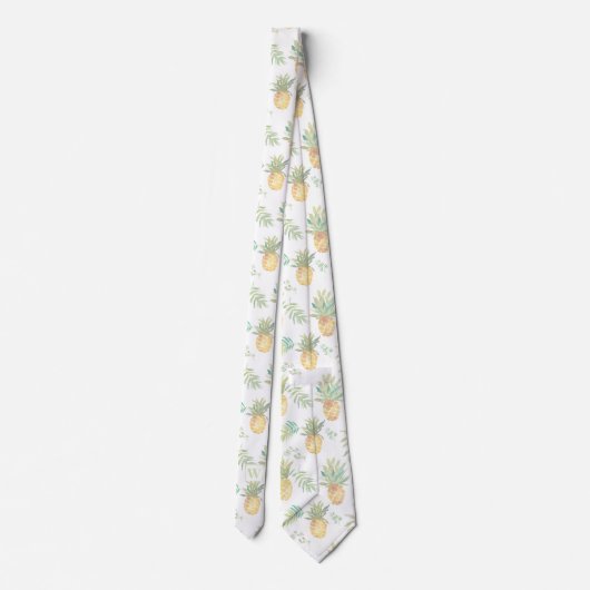 Moderne Ananas Monogram Neck Tie Krawatte (Rückseite)