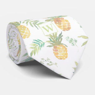 Moderne Ananas-Monogramm-Krawatte Krawatte