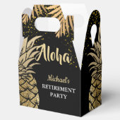 Moderne Ananas-Ruhestandszeit von Black Aloha Geschenkschachtel (Geöffnet)