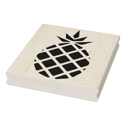 Moderne Ananas Silhouette Gummi Art Briefmarke Gummistempel (Stempel)