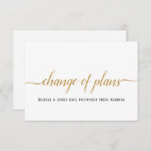 Moderne Änderung der Pläne Hochzeitdatum Aufschub Ankündigung (Vorne/Hinten)