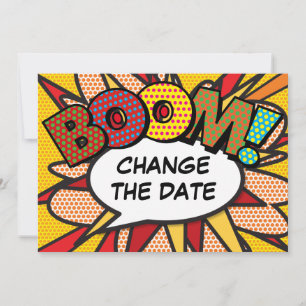 Moderne Änderung des Comic-Buches zum Thema "Spaß" Save The Date