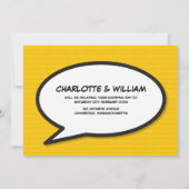 Moderne Änderung des Comic-Buches zum Thema "Spaß" Save The Date (Rückseite)