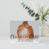 Moderne Änderung des Datums | Foto hochladen Postkarte (Stehend Vorderseite)