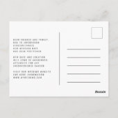 Moderne Änderung des Datums | Foto hochladen Postkarte (Rückseite)