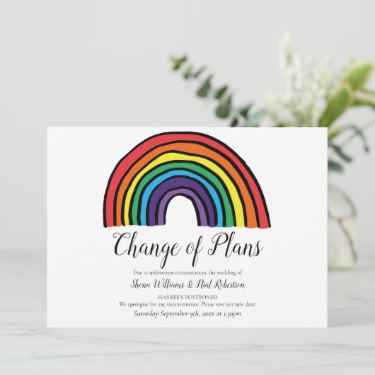 Moderne Änderung des Datums Zurückgestellt Ereigni Save The Date (Stehend Vorderseite)