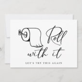 Moderne Änderung des Datums Zurückgestellt Stornie Einladung (Vorderseite)