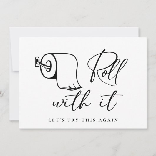 Moderne Änderung des Datums Zurückgestellt Stornie Einladung (Vorderseite)