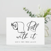 Moderne Änderung des Datums Zurückgestellt Stornie Einladung (Stehend Vorderseite)