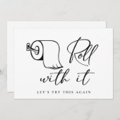 Moderne Änderung des Datums Zurückgestellt Stornie Einladung (Vorne/Hinten)