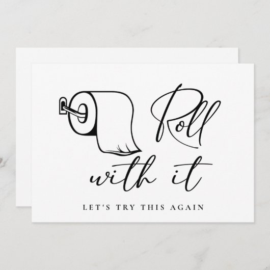 Moderne Änderung des Datums Zurückgestellt Stornie Einladung (Vorne/Hinten)