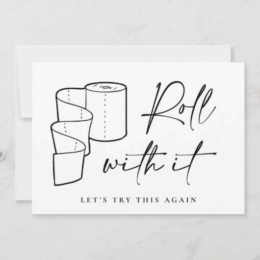 Moderne Änderung des Datums Zurückgestellt Stornie Einladung (Vorderseite)