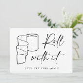 Moderne Änderung des Datums Zurückgestellt Stornie Einladung (Stehend Vorderseite)